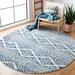 Blue/Navy 0.39 in Indoor Area Rug - Foundry Select Cobos Geometric Ivory/Navy Area Rug Polypropylene | 0.39 D in | Wayfair