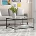 Zipcode Design™ Norval Coffee Table Glass/Metal in Black | 16.53 H x 31.5 W x 31.5 D in | Wayfair DE238E83DAE549688924AE57B1DACCF6