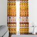 Folk N Funky Window Abstract Semi-Sheer Curtain Panels Metal | 82 H in | Wayfair WC422-4082