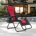 Latitude Run® Reclining Zero Gravity Chair w/ Cushion Metal in Red/Gray/Black | 45 H x 26 W x 35 D in | Wayfair E106F298C0F449DC8A4F9E968294B941
