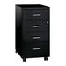 Inbox Zero 4-Drawer Mobile Vertical Filing Cabinet Metal/Steel in Black/Gray | 26.7 H x 14.25 W x 18 D in | Wayfair