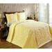 Alcott Hill® Kirkwall Elegant Cotton Traditional Tufted Coverlet/Bedspread Chenille/Cotton in Yellow | King | Wayfair