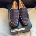 Coach Shoes | Harper Croc-Embossed Bead Embellished Loafers | Color: Purple | Size: 5