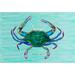 Betsy Drake Coastal Blue Crab Door Mat