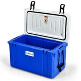 58 Quart Leak-Proof Portable Cooler Ice Box for Camping-Blue - 27.5" x15.5" x16" (L x W x H)