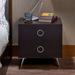 AOOLIVE Contemporary Wooden Nightstand with 2 Drawers,Espresso