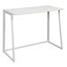 Contempo Toolless Folding Desk with White Top and White Frame