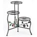 Country Apple 3-Tier Plant Stand - Black