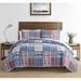 Nautica Raeford Cotton Reversible Quilt Set Polyester/Polyfill/Cotton in Blue | Twin Quilt + 2 Standard Shams | Wayfair USHSA91191151