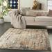 Gray/White 26 x 0.32 in Area Rug - Mercury Row® Addie Abstract Machine Made Power Loom Polyester/Polypropylene Area Rug in Beige/Gray Polyester/Polypropylene | Wayfair