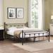 Gracie Oaks Platform Bed Metal in Black | 38.5 H x 63 W x 84 D in | Wayfair 157A1E6868D04EEDB5BC827270A2B197