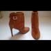 Jessica Simpson Shoes | Jessica Simpson Mid-Rise Suede Tan Heel Boots. | Color: Tan | Size: 7.5