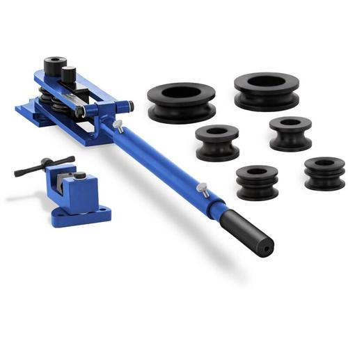 MSW - Rohrbiegegerät 360° Rohrbieger manuell Rohrbiegemaschine ø 9,5 - 22,2 mm - Blau, Silbern