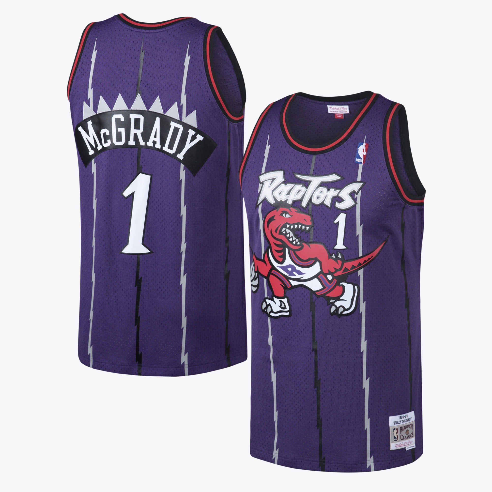 Maillot Swingman Extérieur Hardwood Classics Toronto Raptors 1998-99 Mitchell & Ness – Violet – Tracy McGrady - Homme Taille: S