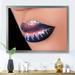 East Urban Home Creative & Fashion Make up on Woman Lips - Photograph on Canvas Canvas, Cotton in Blue | 12 H x 20 W x 1.5 D in | Wayfair