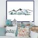 East Urban Home Minimalistic Winter Mountains & Fir Forest I - Floater Frame Textual Art on Canvas Metal in Gray | 24 H x 32 W x 1 D in | Wayfair