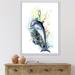 East Urban Home Dolphin Turtle Anchor & Linear Coral Reef Plants - Floater Frame Painting on Canvas Metal in Blue | 32 H x 24 W x 1 D in | Wayfair