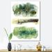 East Urban Home Golden Green Abstract Clouds w/ Blue Points III - Wrapped Canvas Painting Canvas in Gray/Green | 16 W in | Wayfair