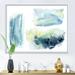 East Urban Home Underwater Abstract Clouds - Floater Frame Painting on Canvas Metal in Blue | 24 H x 32 W x 1 D in | Wayfair