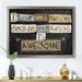East Urban Home I Love Being Awesome - Textual Art on Canvas Metal in Black | 30 H x 40 W x 1.5 D in | Wayfair E8F0C02D17B749F983BE981A3F23CED6