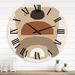 East Urban Home Minimal Elementary Organic & Geometric Compostions XXVI - Modern wall clock Metal in Brown | 23 H x 23 W x 1 D in | Wayfair