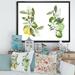 East Urban Home Bouquets of Blooming Lemon Tree Branches - Graphic Art on Canvas Metal in Green | 16 H x 32 W x 1 D in | Wayfair