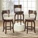 Lark Manor™ Villers Swivel Counter & Bar Stool Wood/Upholstered in Gray | 37.63 H x 18.13 W x 18.13 D in | Wayfair THRE8812 32328189