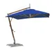 Bambrella Sirocco Square Side Wind Bamboo Cantilever Umbrella With Base - 2.6m SQ-SW-S-BL | SWS-SYS