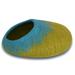 Ombre Green & Turquoise Wool Pet Cave, 20" L X 14" W X 10" H, 20 IN