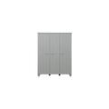 Armoire 3 portes en bois gris