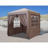 Gazebo Pop-Up 2 x 2 m Beige con 4 fianchi Easy fastening con 2 cerniere