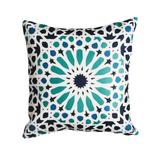 Mosaic Indoor Outdoor Decorative Pillow - Multi Blue (20" x 20")