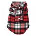 TINKER Dog Shirts - Fashion Dog Shirt Summer British Style Plaid Clothes Shirt Cat T-Shirt - Breathable Pet Puppy T-Shirt Dog Clothes for Small Medium Dogs Cats