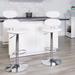 Contemporary Vinyl Adjustable Height Barstool with Ellipse Back and Chrome Base - 18.5"W x 20"D x 40" - 48"H