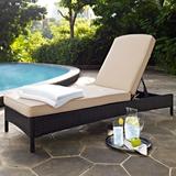 Palm Harbor Brown Wicker Outdoor Chaise Lounge - N/A