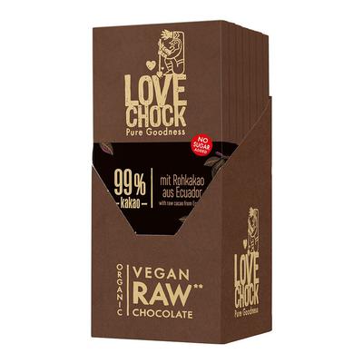 Lovechock Extreme Dark, 99 % Kakao Bio 8x70 g Schokolade Image