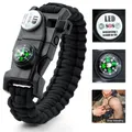 Bracelet de survie SOS avec lumière LED pour homme et femme ULtressée paracorde outil EDC de