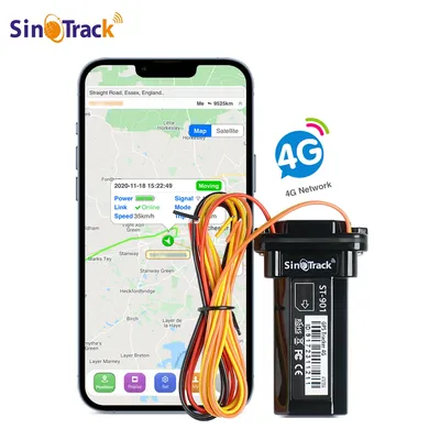 SinoTrack-Traqueur GPS 4G étanche batterie en étain pour véhicule de voiture dispositif GPS moto