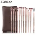 ZOREYA-Pinceaux de maquillage professionnels ensemble cosmétique eyeliner noir ombre outil de