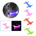 Collier LED réglable pour animaux de compagnie sécurité nocturne clignotant lueur dans le noir