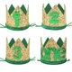 1 pièce Jungle Safari joyeux anniversaire fête enfants bébé 1 2 3 ans couronne bandeau chapeau