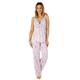 Slenderella GL4713 Women's Gaspe Pink Floral Lace Pyjama Set Medium