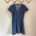 J. Crew Dresses | Jcrew Mercantile Chambray Fluttersleeve Wrap Dress | Color: Blue | Size: M