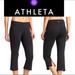Athleta Pants & Jumpsuits | Athleta Wide Leg Slit Ankle Workout Crop Pants | Color: Black | Size: Mt