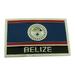 Belize Belt Buckle Belizean Central American Flag Metal Square Multicolored Text