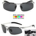 Black Polarized Wrap Around Men Glasses Outdoor Sport Eyewear Driving Sunglasses