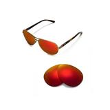 Walleva Fire Red Polarized Replacement Lenses for Oakley Feedback Sunglasses