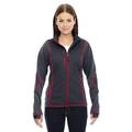 A Product of Ash City - North End Ladies' Pulse Textured Bonded Fleece Jacket with Print - CRBN/ OLY RD 467 - S [Saving and Discount on bulk, Code Christo]