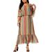 NY Collection Womens Plus Plus/Petite Striped Casual Dress