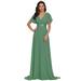 Ever-Pretty Womens Ruched Bust Cocktail Dresses for Women 98903 Light Green US14